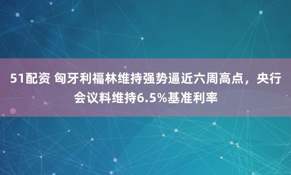 51配资 匈牙利福林维持强势逼近六周高点，央行会议料维持6.5%基准利率